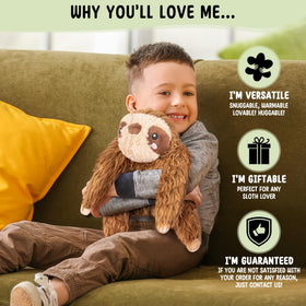 Happy Fuel Sloth hot and cold therapy for versatile comfort.