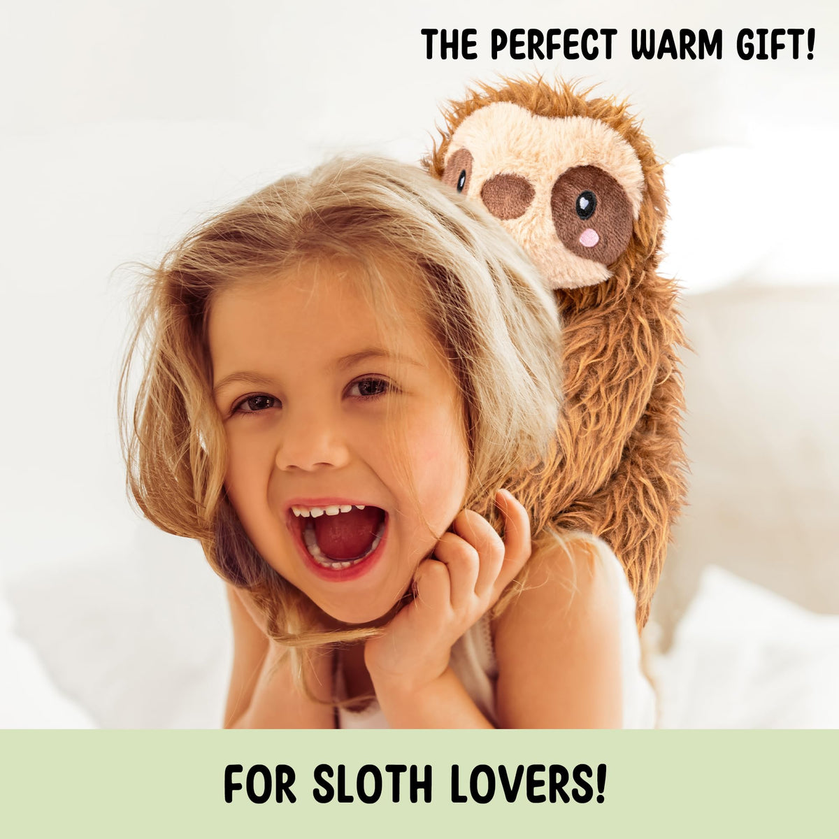 Happy Fuel Sloth warm cuddles for bedtime relaxation.