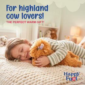 Soft, snuggly Highland Cow plush ideal for bedtime and quiet evenings.