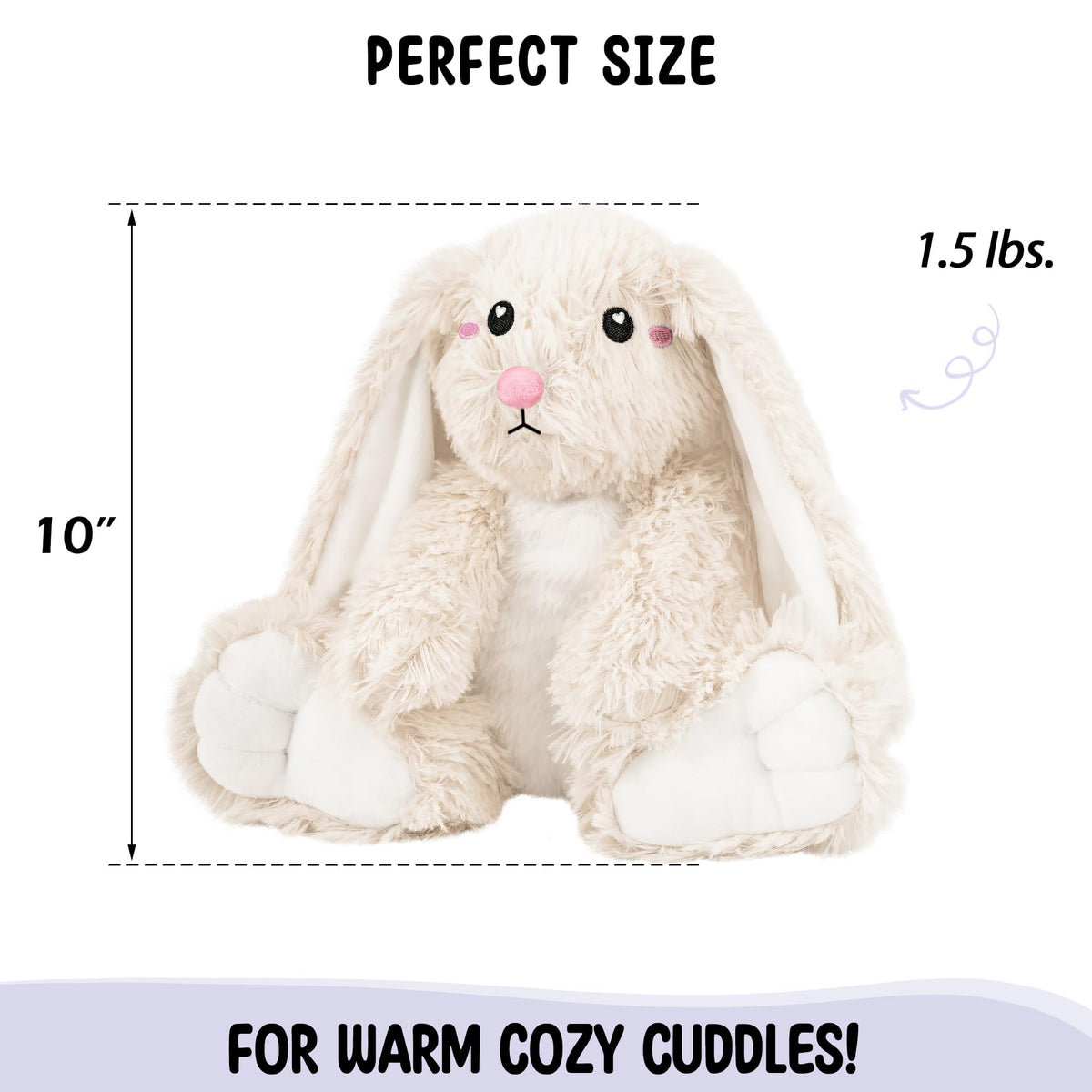 Happy Fuel unscented bunny plush stays clean and cozy