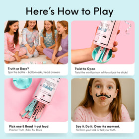Happy Lolli dare sticks teal pack encourages creative challenges and playful decision making.