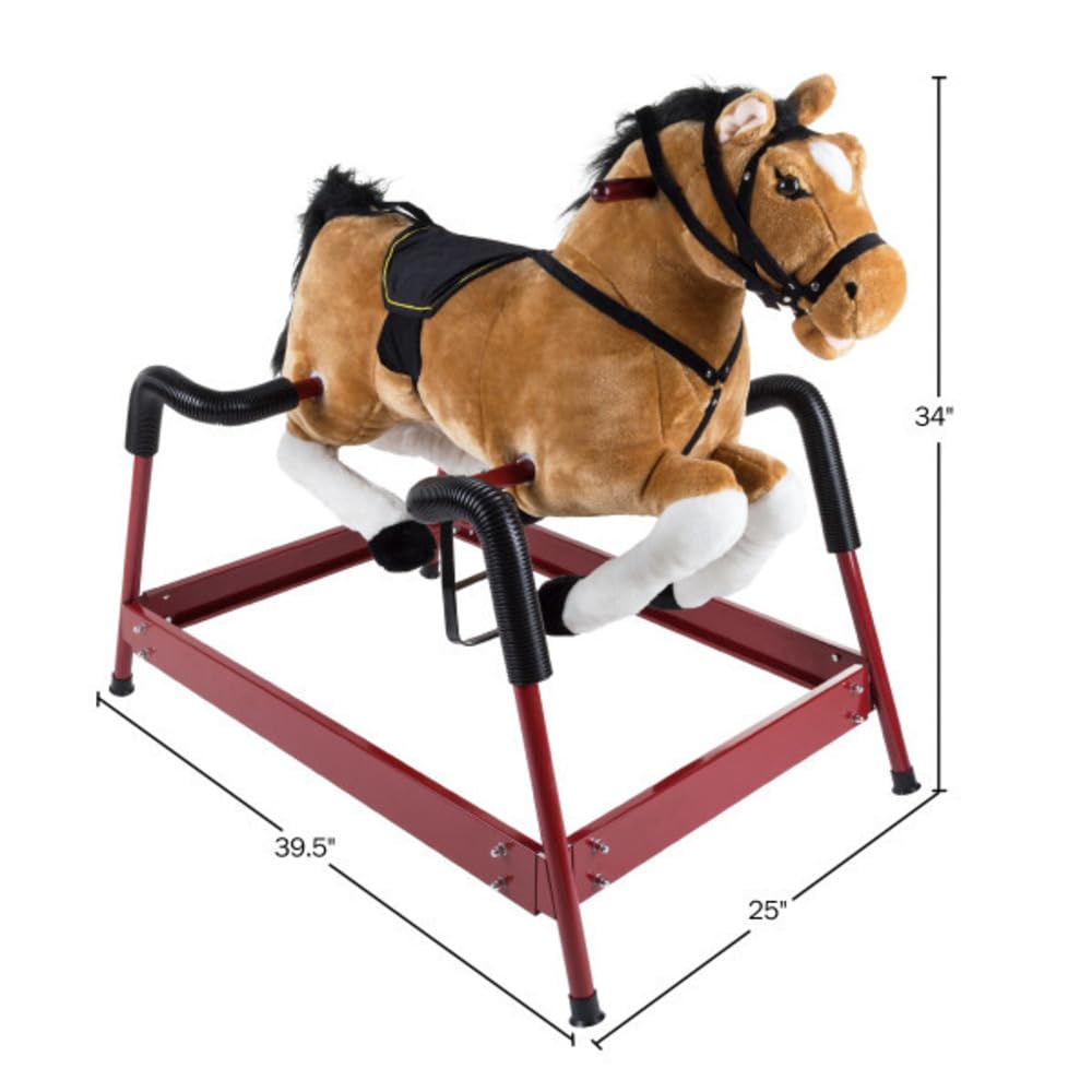 Happy Tails plush saddle and reins create cozy, familiar riding experience.