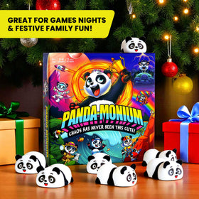 Happy Yeti Pandamonium tabletop setup ideal for indoor or outdoor play.