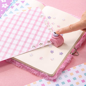 HAPPY LOLLI pom-pom clip set adding playful accents to pages and planners