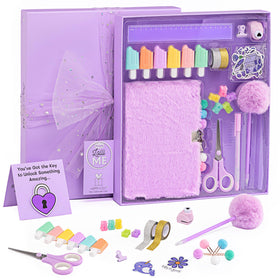 HAPPY LOLLI Purple LolliME kit packaging, ideal for tween journaling and self-expression.
