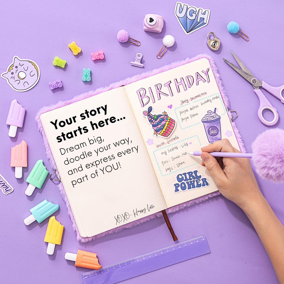 HAPPY LOLLI markers set in bright colors to spark creative notes.