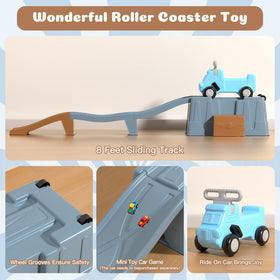 happymaty assembled race track displays colorful, durable construction for lasting play.