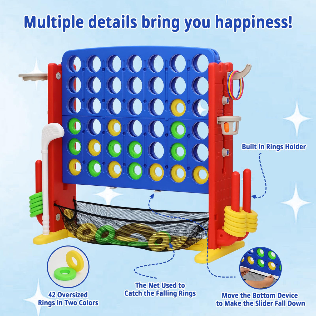 HAPPYMATY mesh-catching-bag catching pieces quickly for easy cleanup