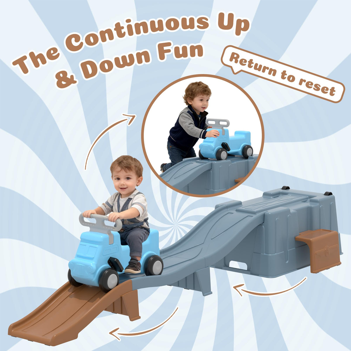 happymaty push car close-up highlights safe, easy access for toddlers.