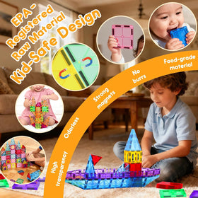 HAPPYMATY Secure magnets and rounded edges support worry-free play.