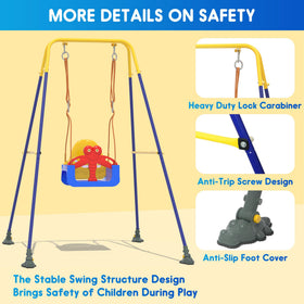 HAPPYMATY sturdy metal frame with reinforced A-frame design
