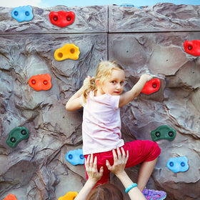 HAPPY MOTTE 25 hardware-included holds simplify quick installation for indoor or outdoor use.