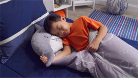 Happy Nappers Grey Shark nap-inside offers a snug place to rest.