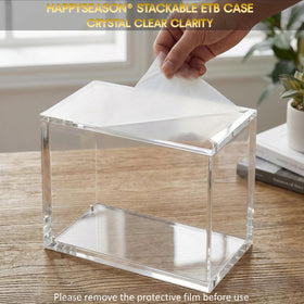 Happyseason ETB acrylic case protects from dust and scratches during display.