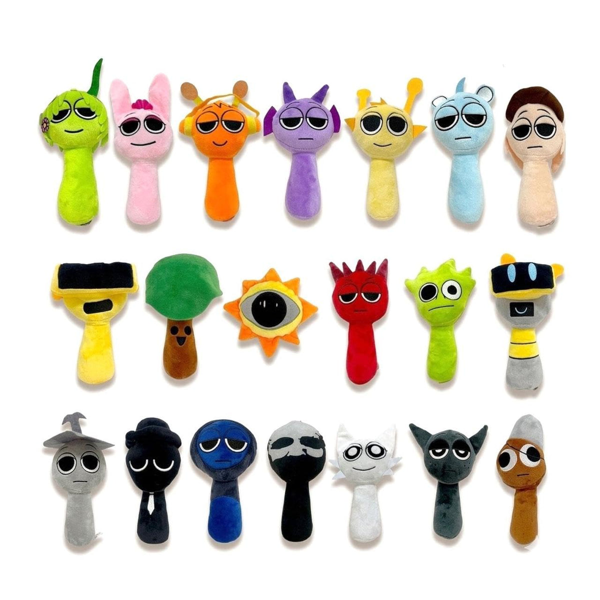 HappyToy Kid plush set of 20 in cheerful colors for gifting
