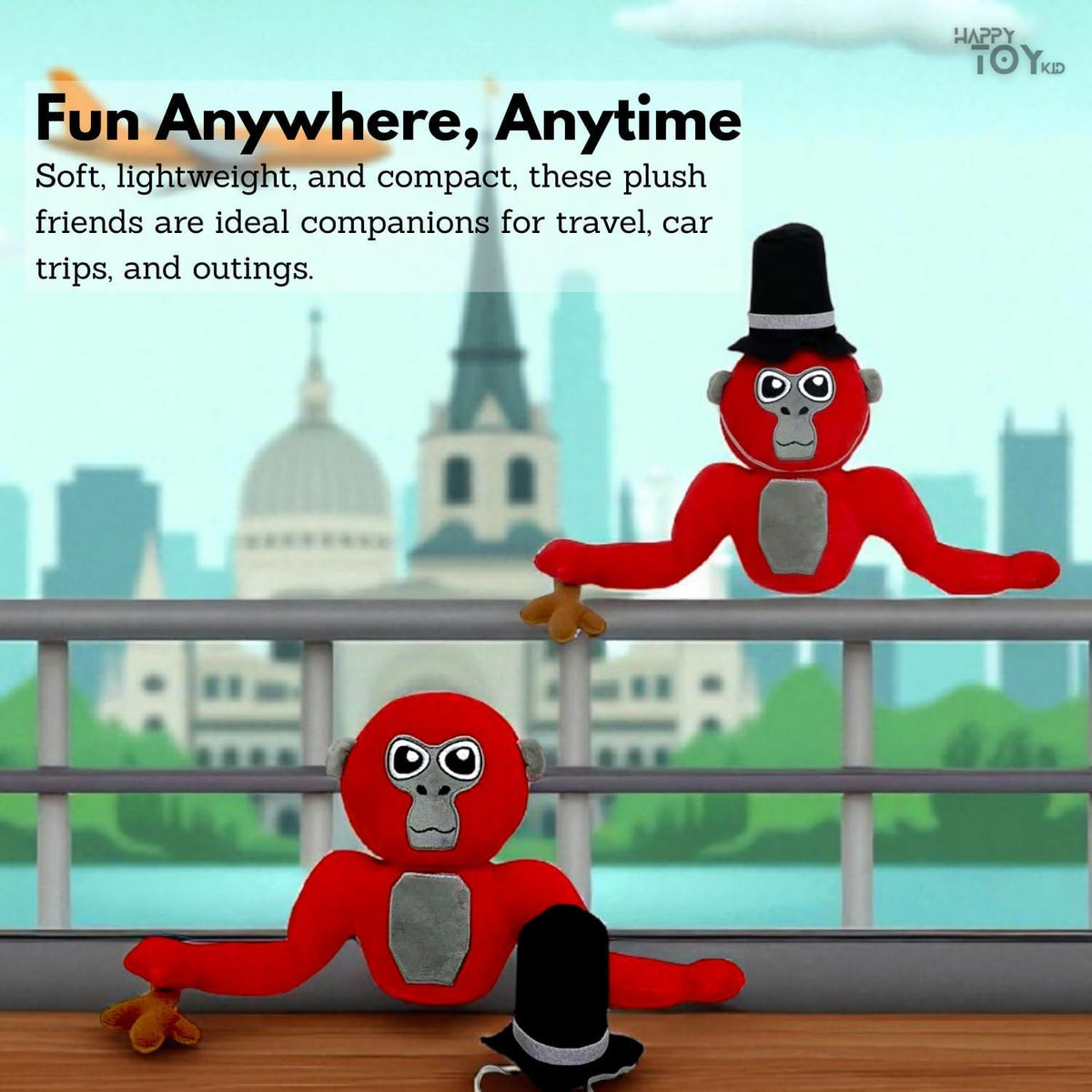 HappyToy Kid travel-ready plush for car trips and vacations