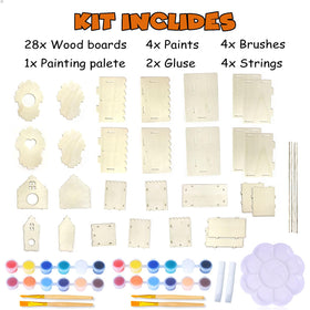 hapray assorted paint colors for kids' creative birdhouse painting