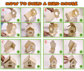 hapray thick wooden birdhouse boards for durable construction