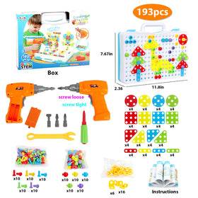 HAPTIME Design Drill Toy Bird pattern improves spatial reasoning during crafting.