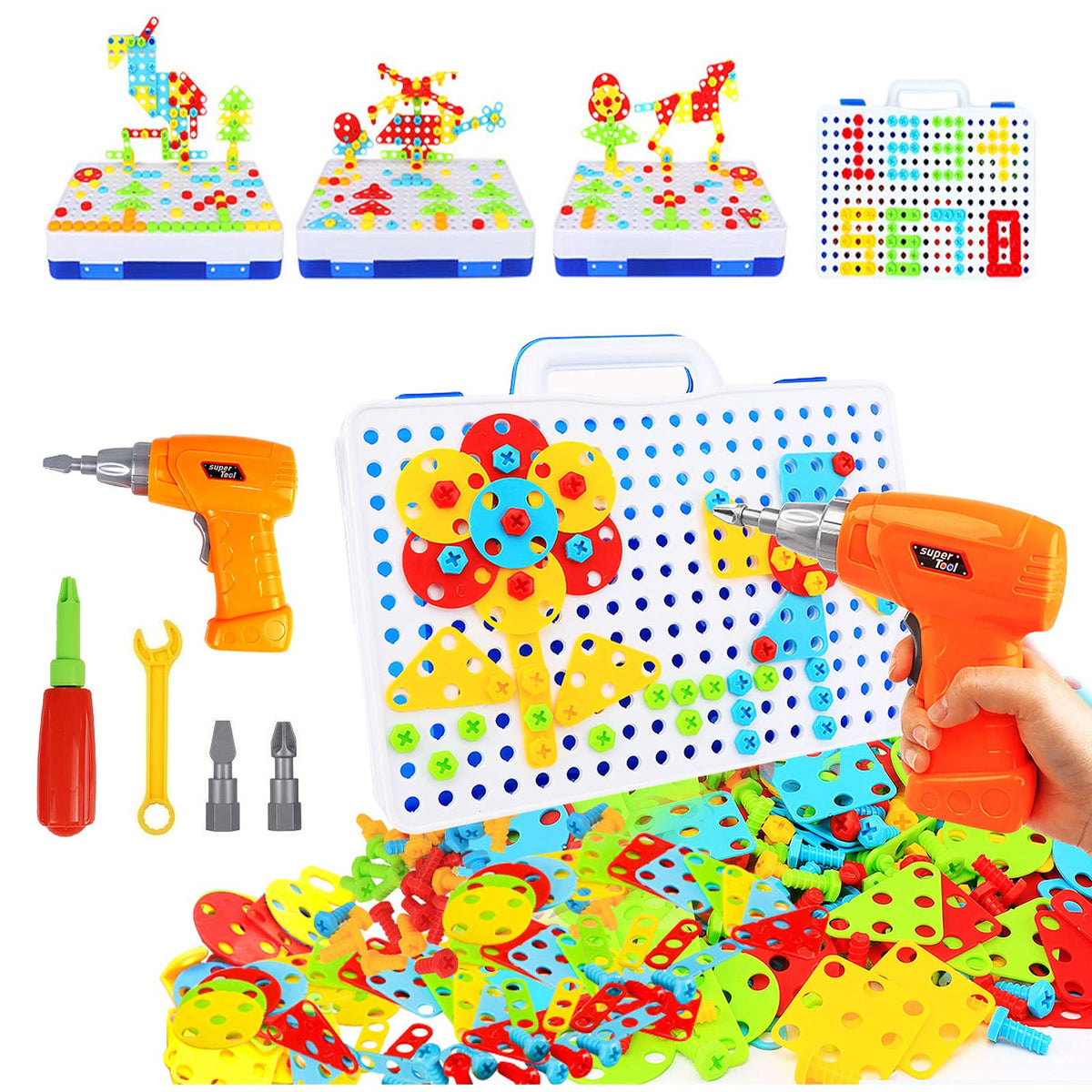 HAPTIME Design Drill Toy Lion pattern enhances hands-on creativity and motor skills.