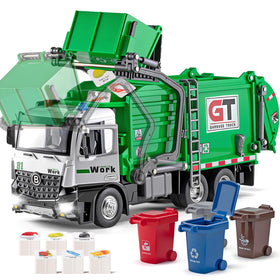HAPYAD garbage truck with metal cab for durable play