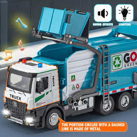 HAPYAD blue truck with lights and sounds enhances realistic role play.