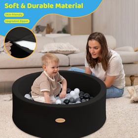 HARBOLLE 35.4-inch diameter ball pit creates roomy play area.