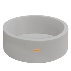 HARBOLLE gray ball pit outer view shows a durable round design for versatile play