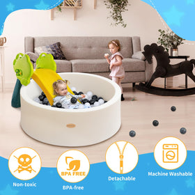 Memory foam interior supports gentle, comfortable play sessions