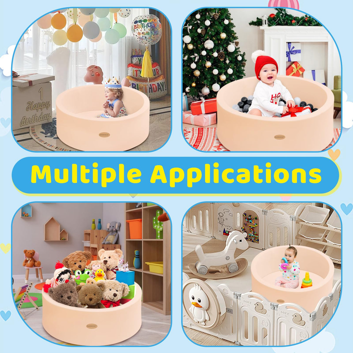 HARBOLLE Ball Pit creates a cozy, versatile play space.