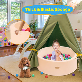 HARBOLLE Ball Pit wall detail offers sturdy, cushioned edge seating.