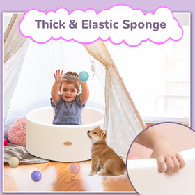 HARBOLLE ball pit 9.8-inch wall height keeps kids contained.