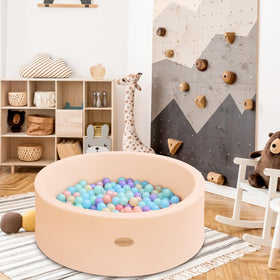 HARBOLLE Beige Peach color complements nursery decor.