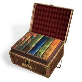 Harry Potter Books Set 1-7 trunk box front view for display and storage