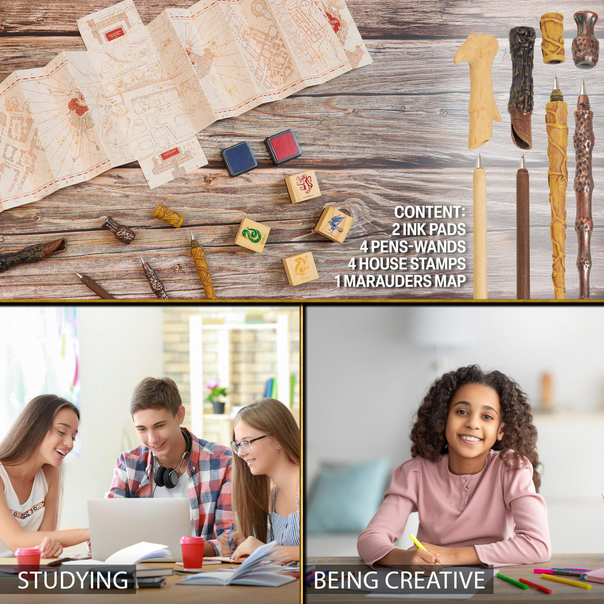 Harry Potter stamp kit enhances crafts with Hogwarts accents