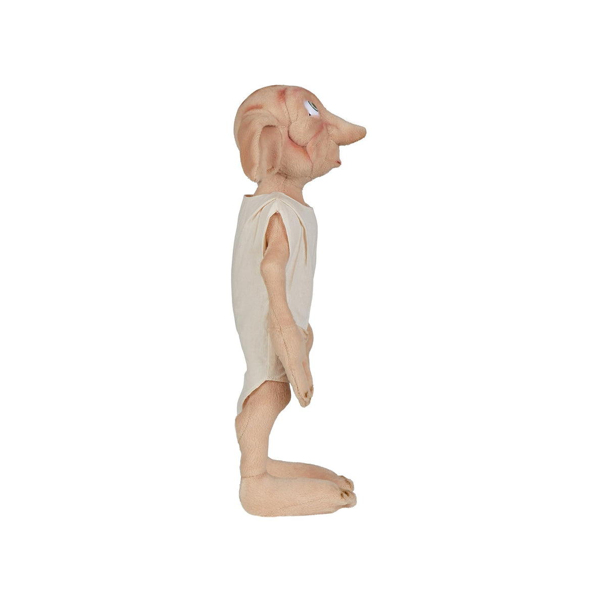 Harry Potter Dobby plush wearing white cotton tunic for authentic look.
