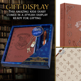 Harry Potter Golden Snitch magnet keeps the diary closed.