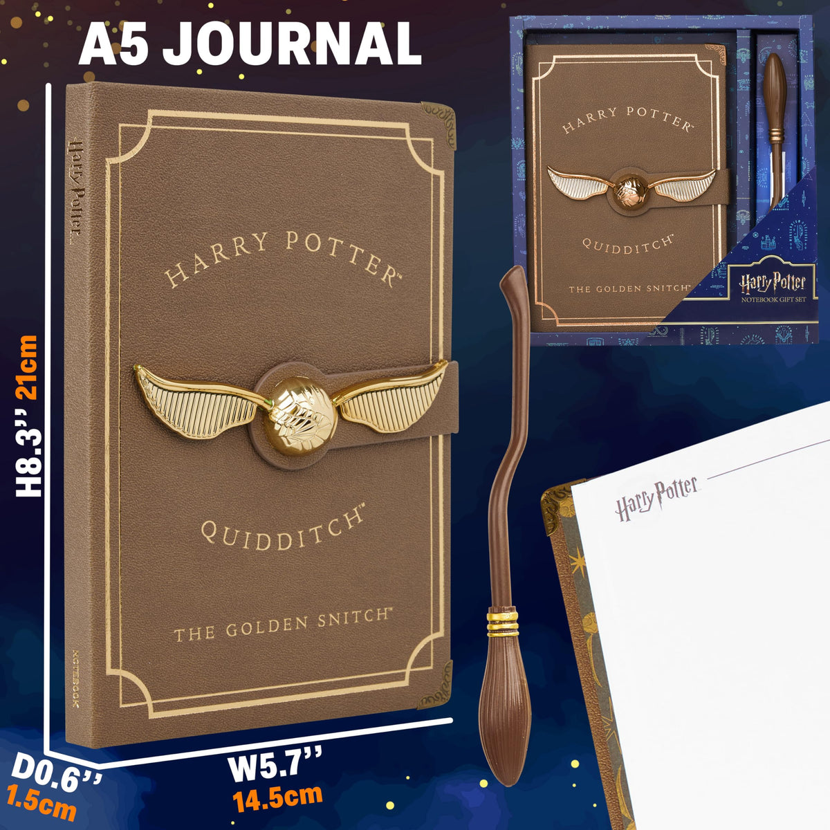 Harry Potter journal gift set, ideal for fans and planners.