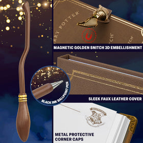Harry Potter journal magnetic closure keeps pages neat and secure.