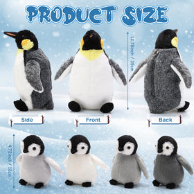 Harrycle baby penguin plush set, four tiny companions for imaginative play