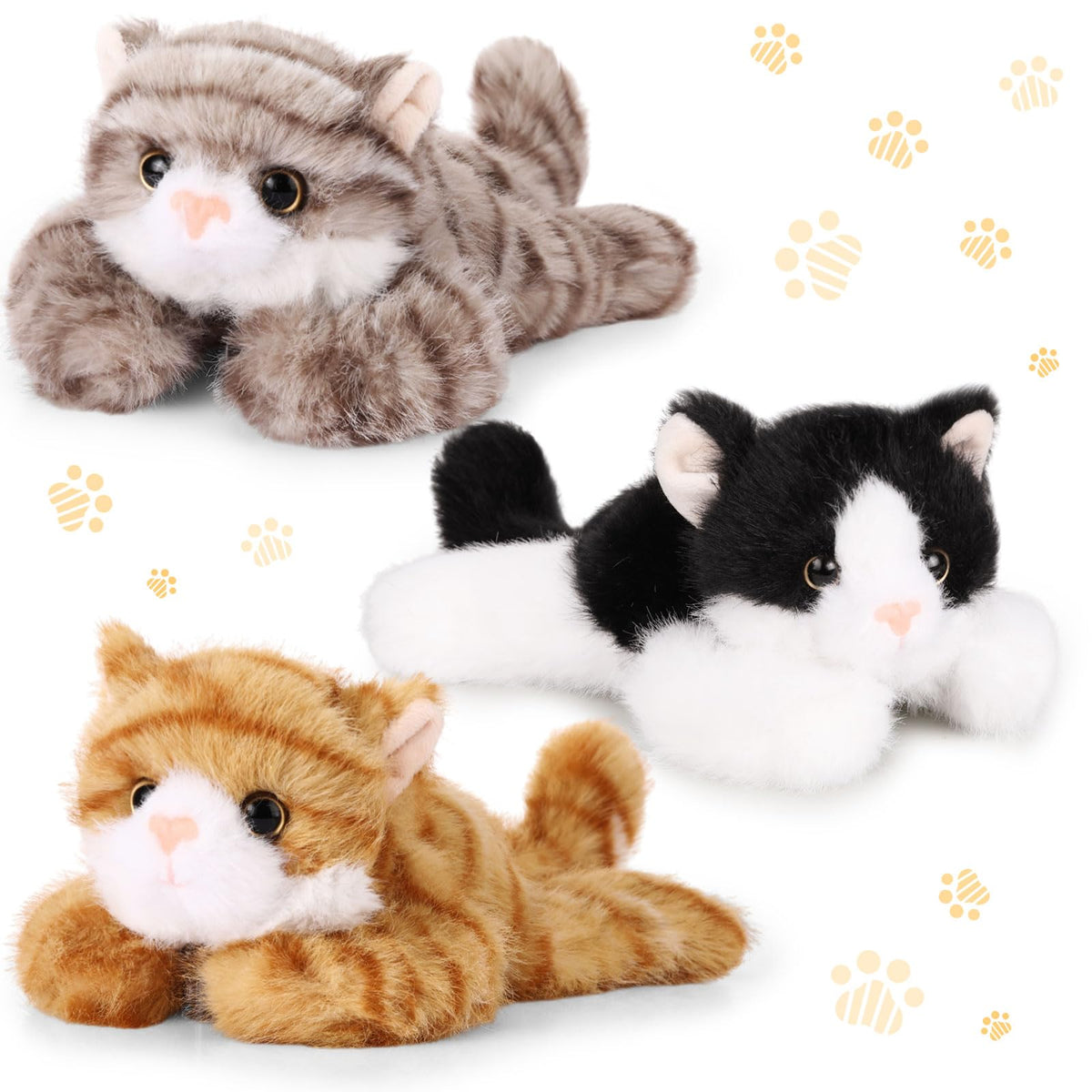 Harrycle black cat plush toy from the three-piece set, ideal for hugs and decor