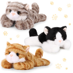 Harrycle black cat plush toy from the three-piece set, ideal for hugs and decor