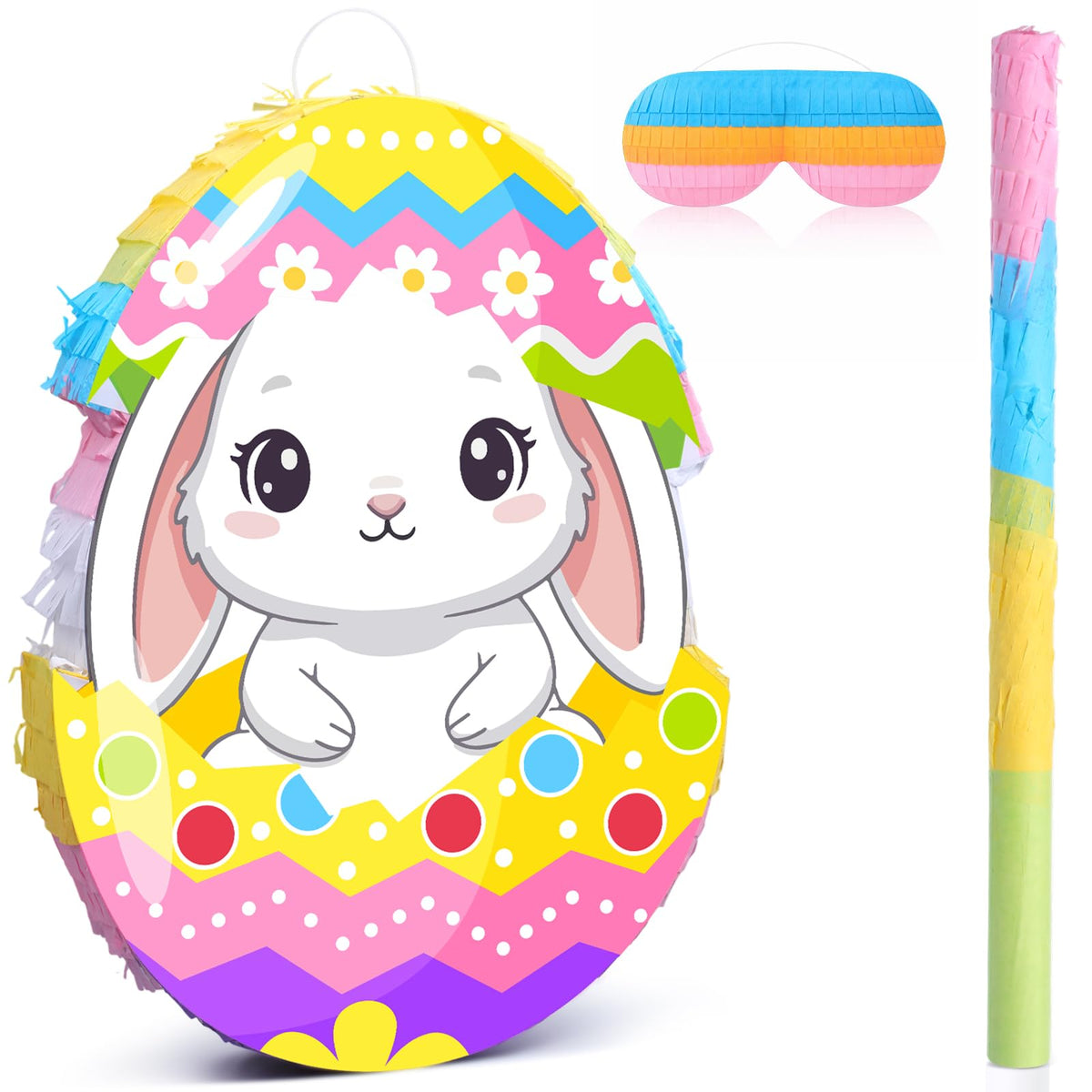 Harrycle Bunny Easter Pinata ready to hang as a festive centerpiece.
