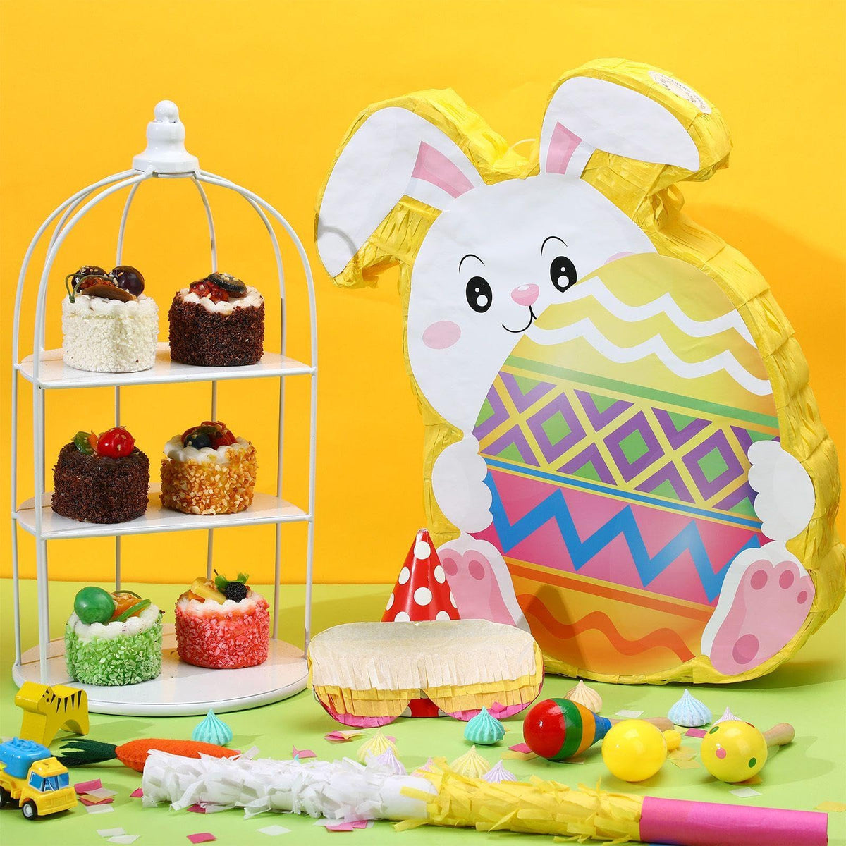 Harrycle Bunny Pinata blindfold enhances playful challenge for guests.