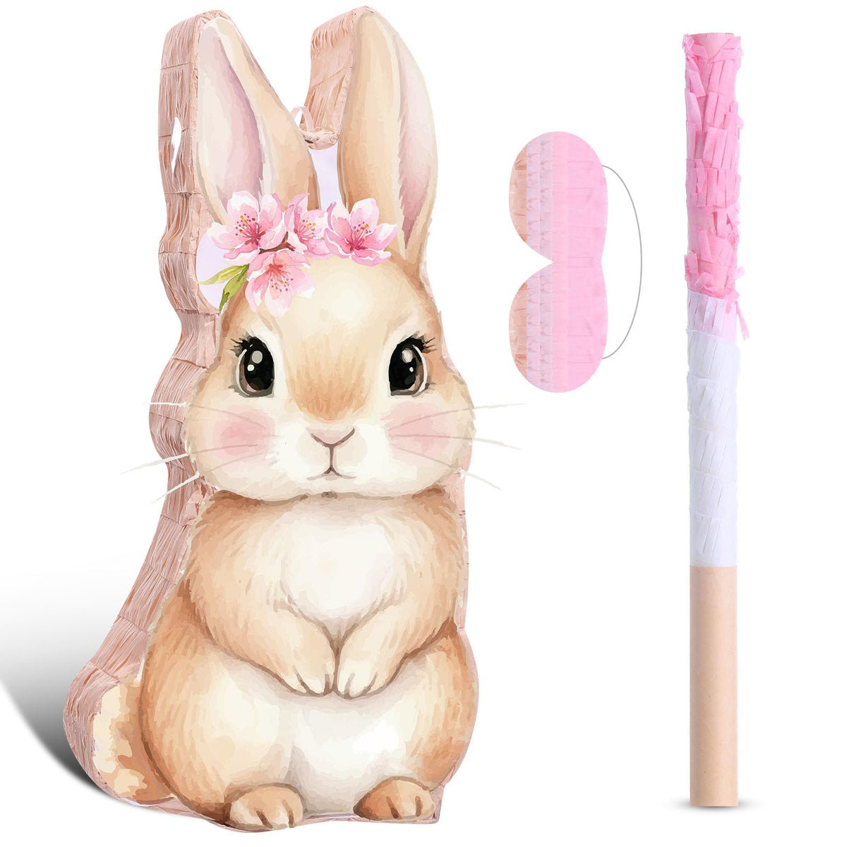 Harrycle bunny pinata front view shows vibrant Easter design for festive fun