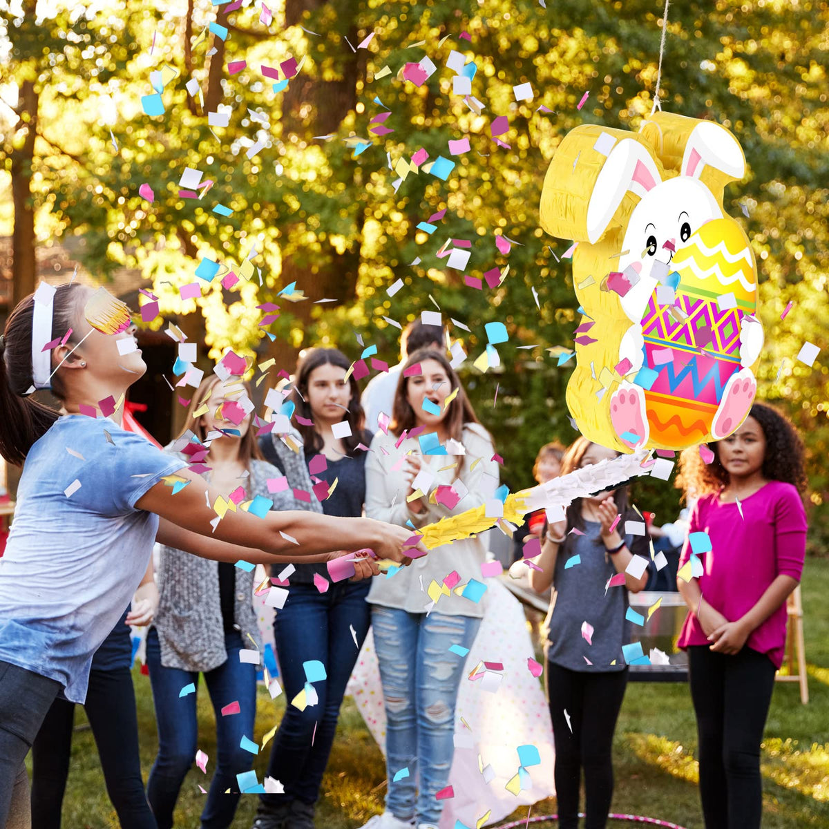 Harrycle Bunny Pinata party centerpiece boosts Easter celebration atmosphere.