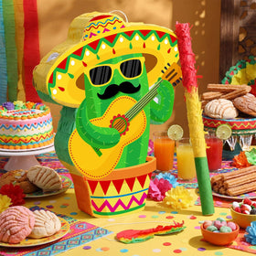 Harrycle multicolor cactus piñata bright fiesta decoration