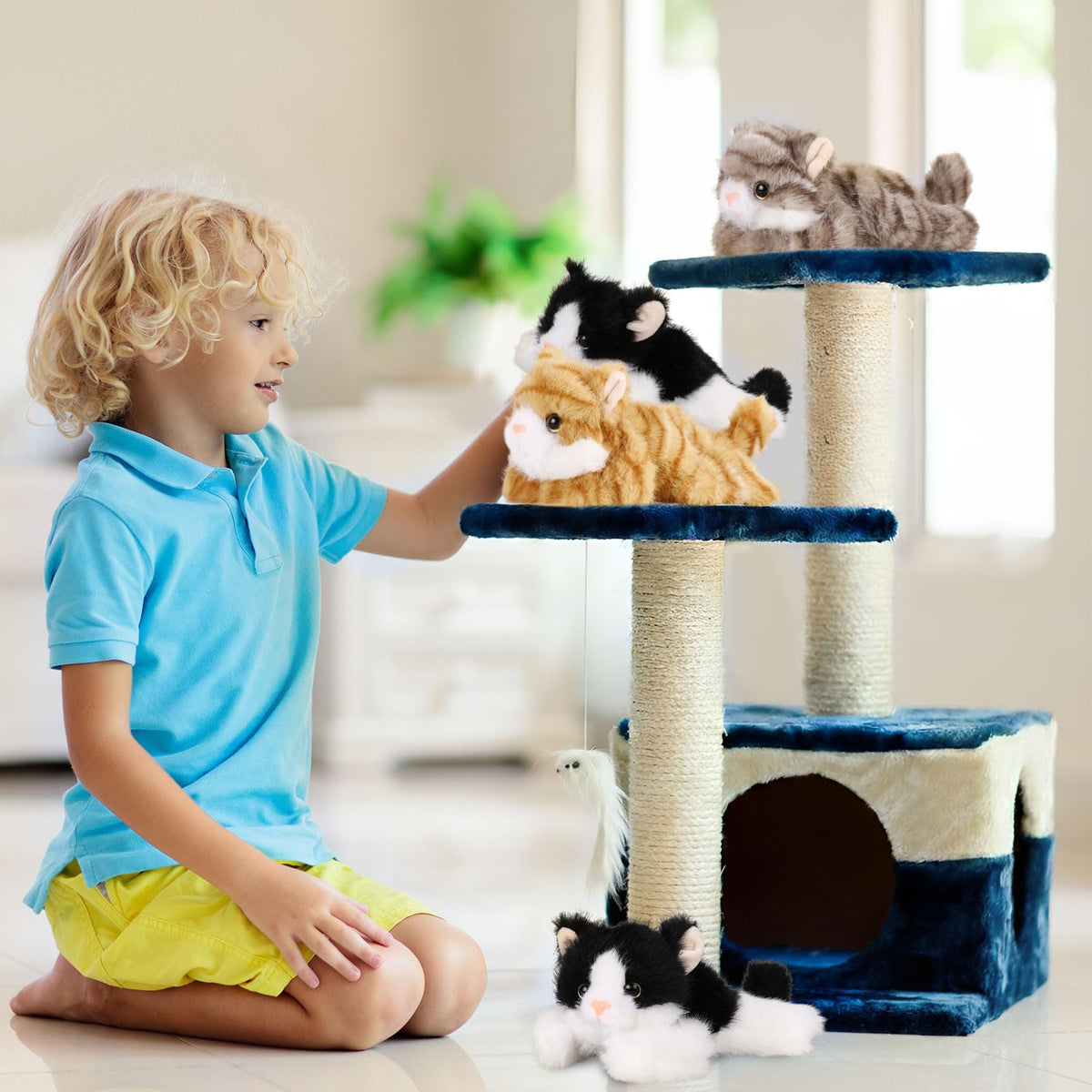 Harrycle cat plush toys suitable for kids' bedrooms and play areas