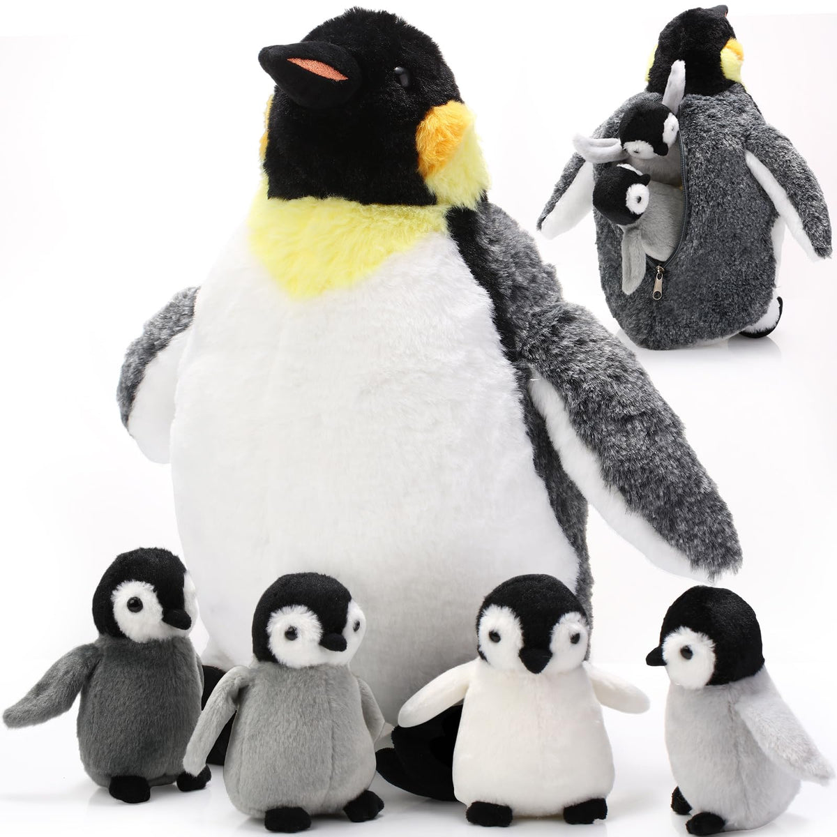 Harrycle mommy penguin plush, 14-inch cuddly figure for hugs and storytelling