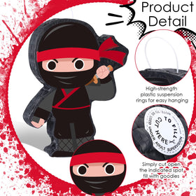Harrycle Ninja Pinata Mini with bat in use for interactive games